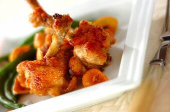 手羽元のソテー　ブランデー風味