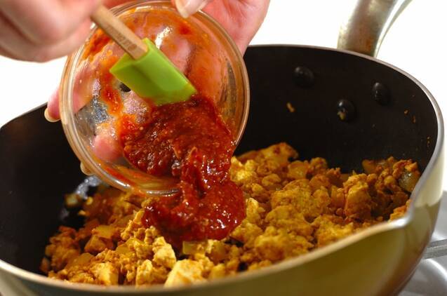 豆腐のキーマカレーの作り方の手順5