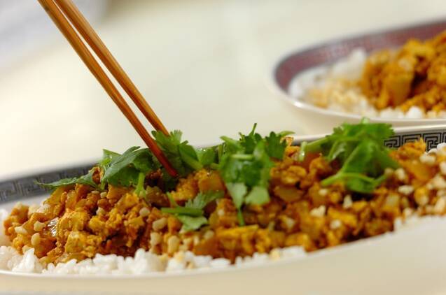 豆腐のキーマカレーの作り方の手順6