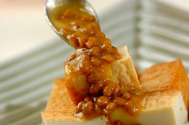 厚揚げ納豆の作り方の手順3