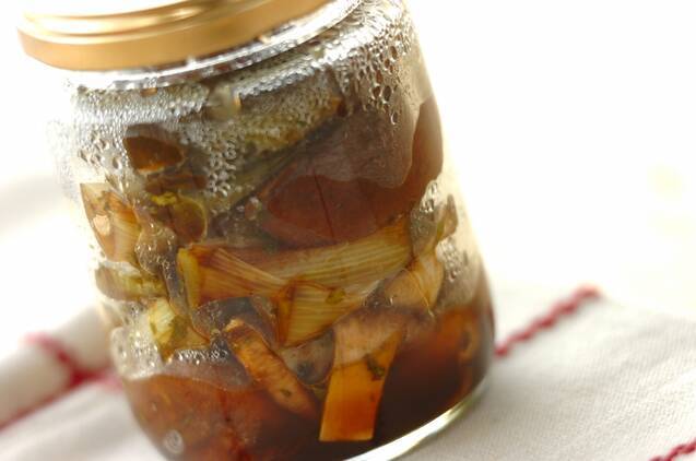 シイタケと白ネギのマリネ