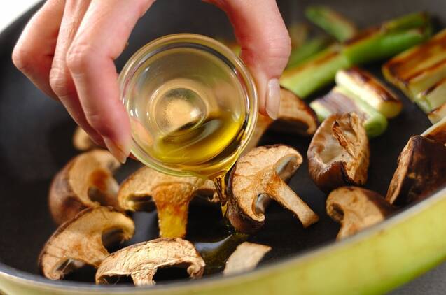 シイタケと白ネギのマリネの作り方の手順2