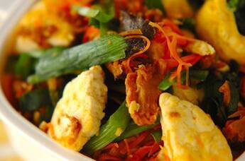 マグロフレークのチャンプル