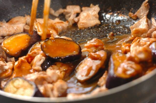 なすの味噌炒め 豚肉となすだけ！簡単時短レシピ by野口 ゆかさんの作り方の手順4