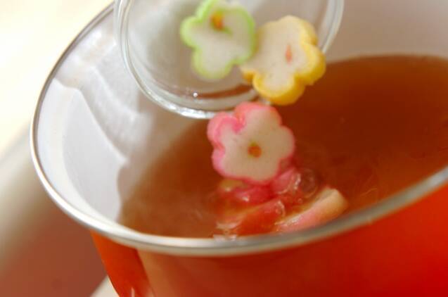 麩とワカメのかきたま汁の作り方の手順3