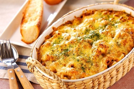 ミートソースのマカロニグラタン