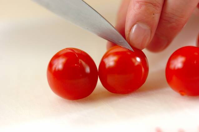 プチトマトの大葉和えの作り方の手順1