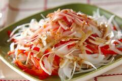 新玉ネギとパプリカのサラダ