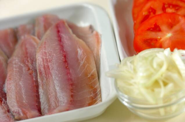 アジのオーブンパン粉焼きの作り方の手順1