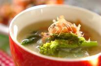菜の花と大根のみそ汁