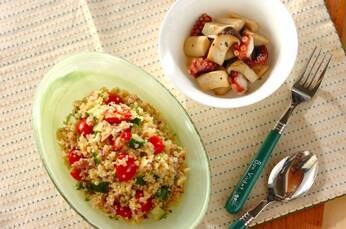 キヌアとベーコンのサラダの献立