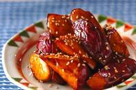 黒みつとバターで和える大学芋