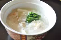 鶏つみれとカブのおかゆ