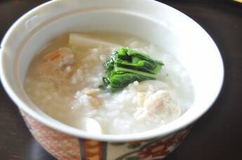 鶏つみれとカブのおかゆ