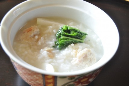 鶏つみれとカブのおかゆ