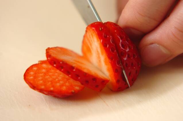 イチゴのヴィーガン2層ムースの作り方の手順2