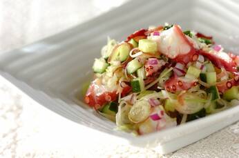 タコと夏野菜のマリネ