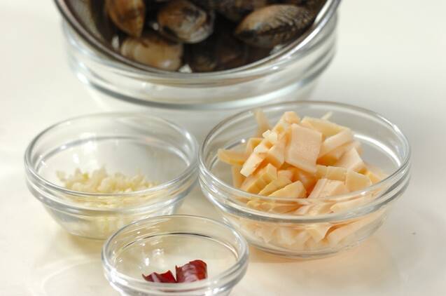 菜の花とタケノコの春パスタの作り方の手順2