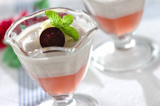 ブドウの2層ムース