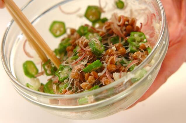 オクラの小鉢の作り方の手順3