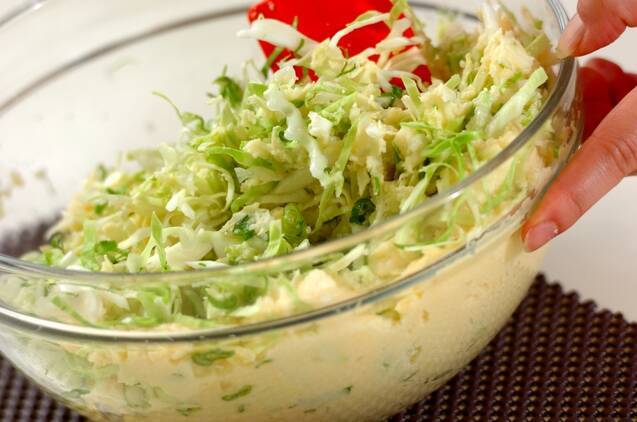 低糖質おから入りお好み焼き（糖質13.8g）の作り方の手順2