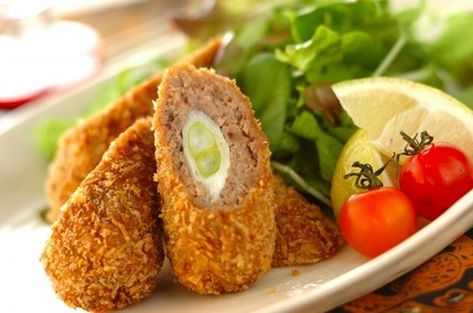 ネギ巻きメンチカツ