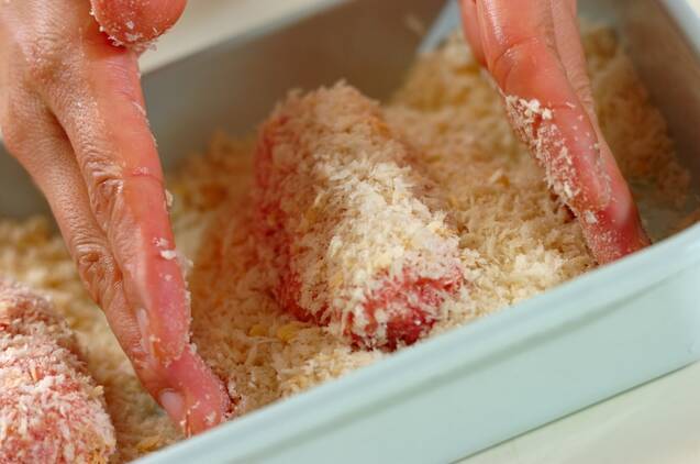 ネギ巻きメンチカツの作り方の手順4
