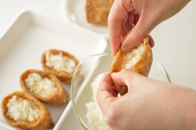 肉のせいなり寿司の作り方の手順8