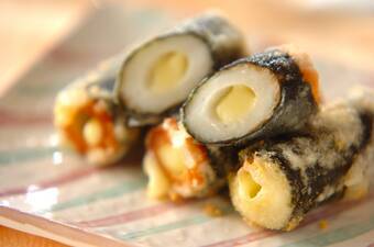 お弁当に!チーズちくわののり揚げ