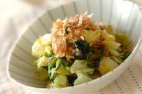 キャベツとニラのレンジ蒸し