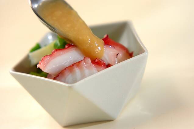 タコの酢みそがけの作り方の手順3