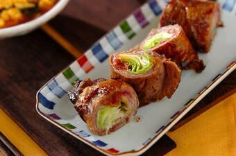 牛肉のレタス巻き