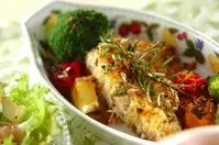 ハマチのハーブパン粉焼き