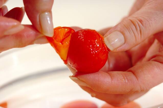 トマトのかき玉スープの作り方の手順1