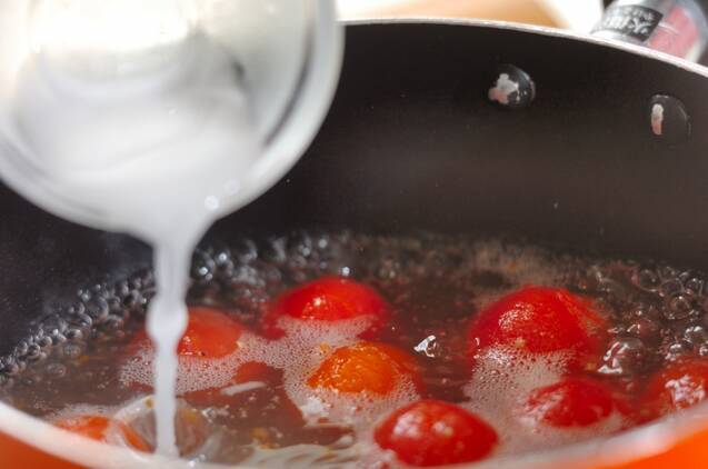 トマトのかき玉スープの作り方の手順2
