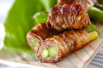 子供に人気の牛肉巻きバター醤油味  by 岡本 由香梨さん