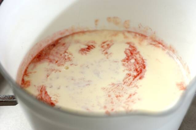 ハートのラズベリーガナッシュの作り方の手順2