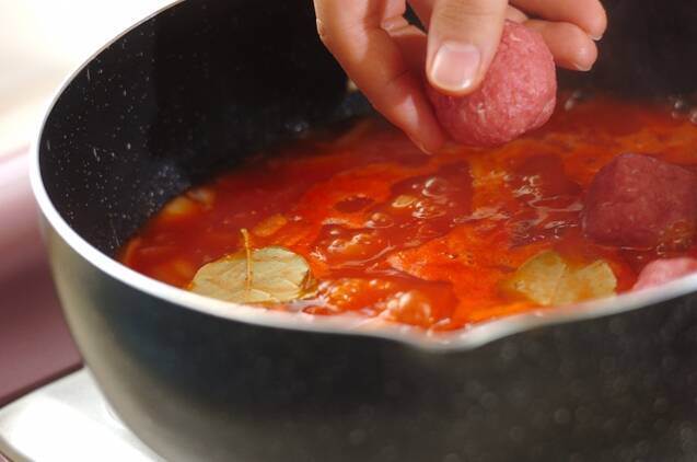 肉団子のトマト煮の作り方の手順2