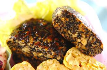 ヒジキと豆腐の照り焼きバーグ