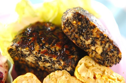 ヒジキと豆腐の照り焼きバーグ