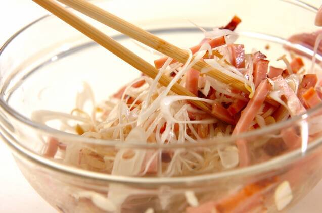 焼豚とネギの和えものの作り方の手順3