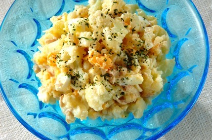 カリフラワーとゆで卵のサラダ