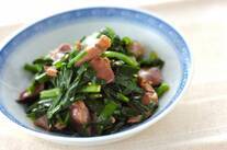 砂肝とニラのオイスターソース和え