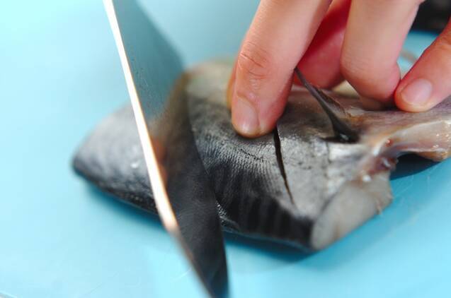 塩サバのもみ漬け添えの作り方の手順1