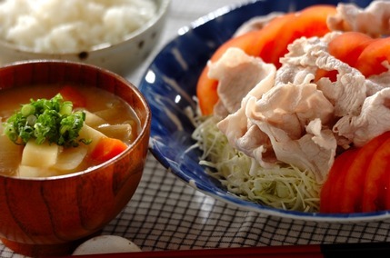 冷しゃぶ・具だくさんみそ汁