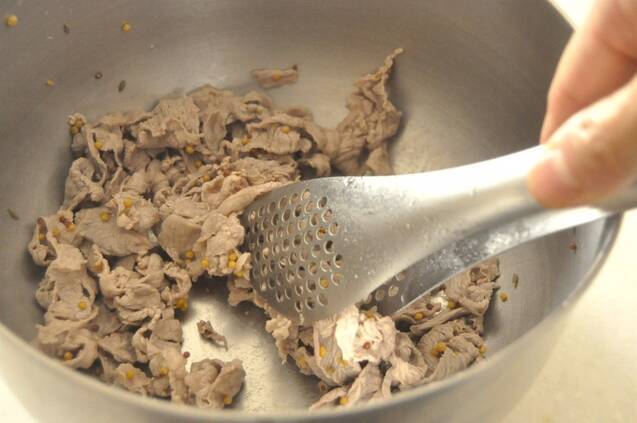 ラムしゃぶマスタード和えの作り方の手順4