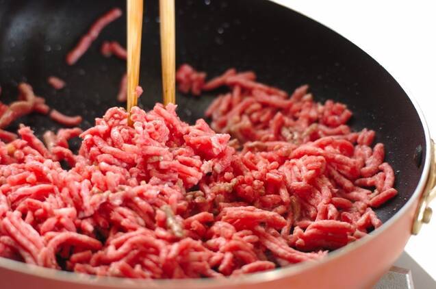 ひき肉とナスの簡単みそ炒めの作り方の手順4