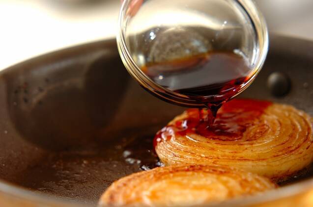 新玉ネギの照り焼きステーキの作り方の手順3