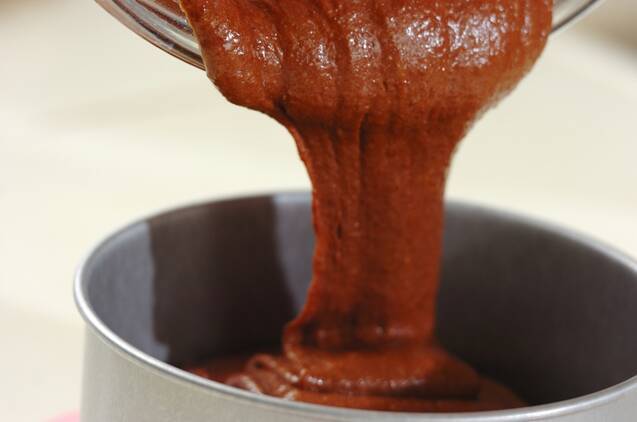 お豆腐クリームのバナナチョコレートケーキの作り方の手順8