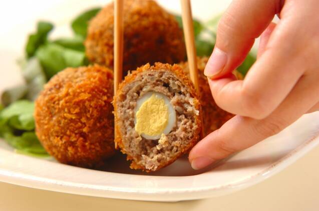 ウズラ卵入り揚げボールの作り方の手順4
